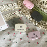 Estuche para lentes de contacto de colores estilo francés perezoso